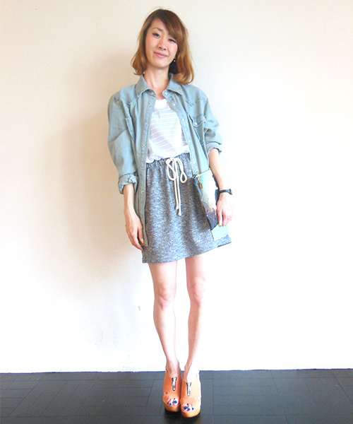 WHO'S WHO gallery（フーズフーギャラリー）の「シースルーボーダー切替ワンピース（ワンピース・レディース・ホワイト/モスグリーン/ブラック・FREE）」の16枚目の写真