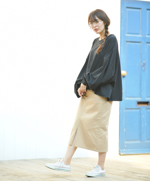 rps（アールピーエス）の「ボリュームスリーブ裏毛プルオーバー（スウェット・レディース・ブラック/杢グレー/グレー系その他・M）」の5枚目の写真