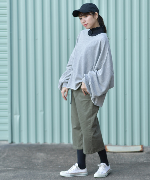 rps（アールピーエス）の「ボリュームスリーブ裏毛プルオーバー（スウェット・レディース・ブラック/杢グレー/グレー系その他・M）」の12枚目の写真