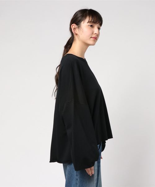 rps（アールピーエス）の「ボリュームスリーブ裏毛プルオーバー（スウェット・レディース・ブラック/杢グレー/グレー系その他・M）」の7枚目の写真