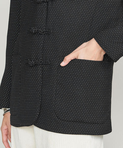 BEAUTY&YOUTH UNITED ARROWS - ピンドットチャイナボタンジャケット BEAUTY&YOUTH UNITED ARROWS（ビューティーアンドユースユナイテッド