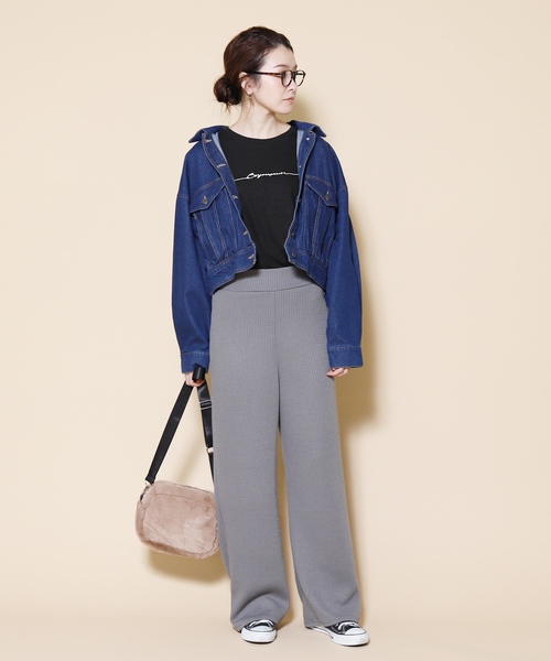 reca（レカ）の「ゆるっと大人可愛い◆刺繍ロゴＴシャツ（Tシャツ/カットソー・レディース・ホワイト/ブラック/ベージュ/グレー・FREE）」の9枚目の写真