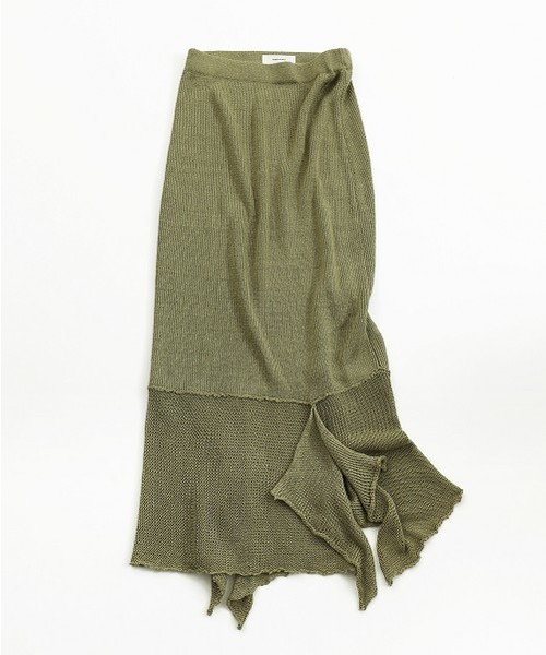 TODAYFUL（トゥデイフル）の「リネンニットスカート（スカート・レディース・ブラック/ベージュ/グリーン系その他・36inch/38inch）」の4枚目の写真
