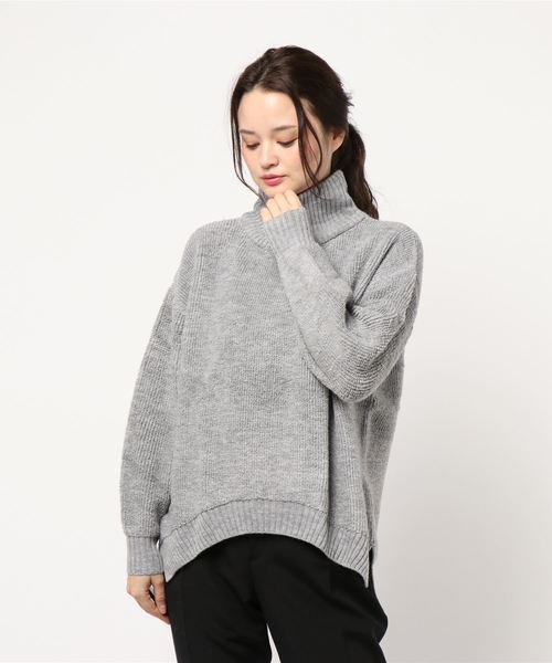 YECCA VECCA（イェッカヴェッカ）の「・ループ編みニットプルオーバー（ニット/セーター・レディース・オフホワイト/ラベンダー/杢グレー・FREE）」の7枚目の写真