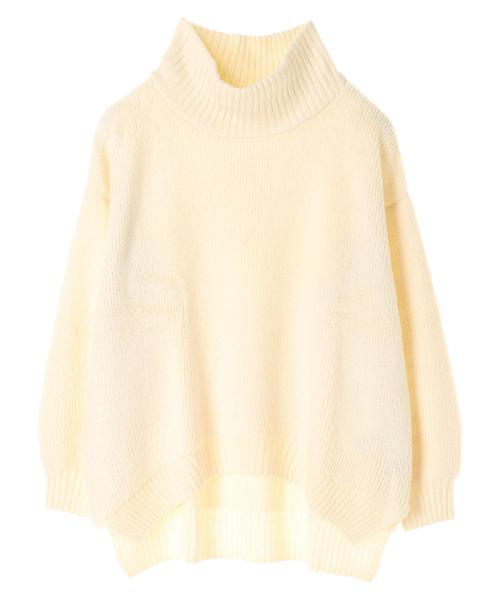 YECCA VECCA（イェッカヴェッカ）の「・ループ編みニットプルオーバー（ニット/セーター・レディース・オフホワイト/ラベンダー/杢グレー・FREE）」の5枚目の写真