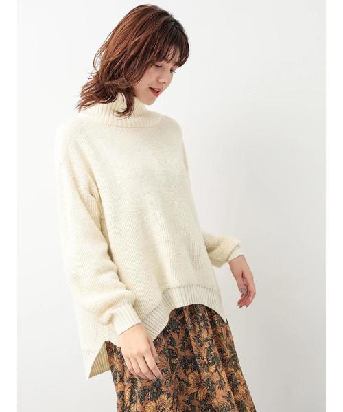 YECCA VECCA（イェッカヴェッカ）の「・ループ編みニットプルオーバー（ニット/セーター・レディース・オフホワイト/ラベンダー/杢グレー・FREE）」の9枚目の写真