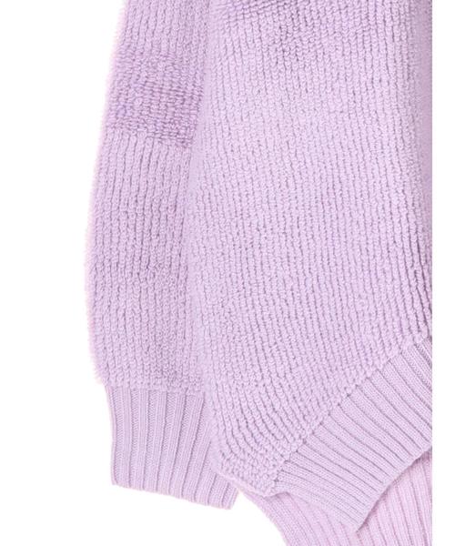 YECCA VECCA（イェッカヴェッカ）の「・ループ編みニットプルオーバー（ニット/セーター・レディース・オフホワイト/ラベンダー/杢グレー・FREE）」の13枚目の写真