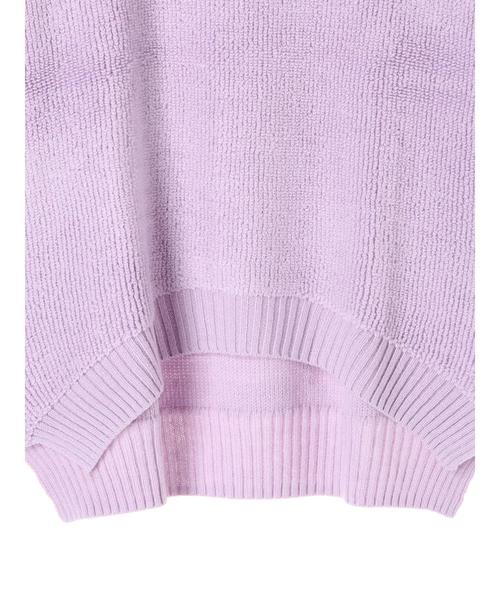 YECCA VECCA（イェッカヴェッカ）の「・ループ編みニットプルオーバー（ニット/セーター・レディース・オフホワイト/ラベンダー/杢グレー・FREE）」の12枚目の写真