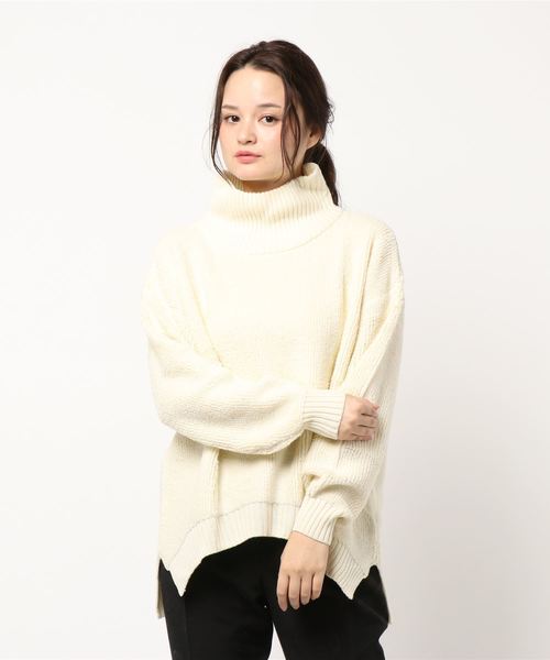 YECCA VECCA（イェッカヴェッカ）の「・ループ編みニットプルオーバー（ニット/セーター・レディース・オフホワイト/ラベンダー/杢グレー・FREE）」の11枚目の写真