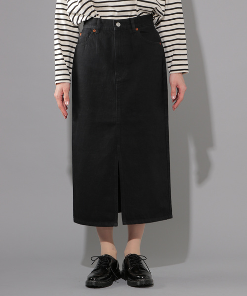 PAGEBOY（ページボーイ）の「デニムナロースカート（デニムスカート・レディース・ライトブルー/ブラック/オフホワイト/サックスブルー・SMALL/MEDIUM）」の13枚目の写真