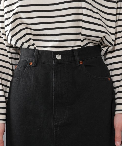 PAGEBOY（ページボーイ）の「デニムナロースカート（デニムスカート・レディース・ライトブルー/ブラック/オフホワイト/サックスブルー・SMALL/MEDIUM）」の16枚目の写真
