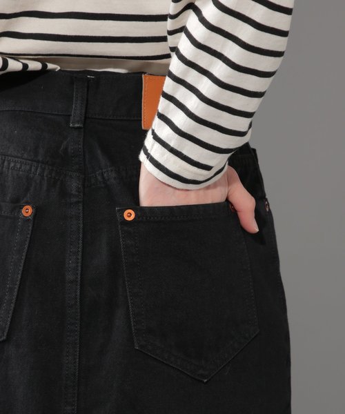 PAGEBOY（ページボーイ）の「デニムナロースカート（デニムスカート・レディース・ライトブルー/ブラック/オフホワイト/サックスブルー・SMALL/MEDIUM）」の18枚目の写真