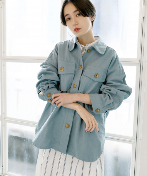 LOWRYS FARM（ローリーズファーム）の「ＣＰＯジャケット　826754（その他アウター・レディース・アイボリー/ベージュ/ブルー/ブラウン・FREE）」の10枚目の写真