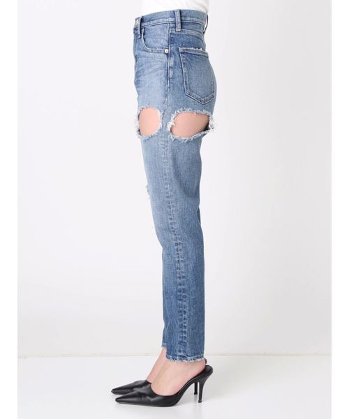 GYDA(ジェイダ)の「サイドダメージペグトップデニムパンツ(デニムパンツ・レディース・ライトブルー/ブルー・SMALL/MEDIUM/X-SMALL)」の5枚目の写真
