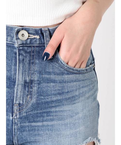 GYDA(ジェイダ)の「サイドダメージペグトップデニムパンツ(デニムパンツ・レディース・ライトブルー/ブルー・SMALL/MEDIUM/X-SMALL)」の9枚目の写真