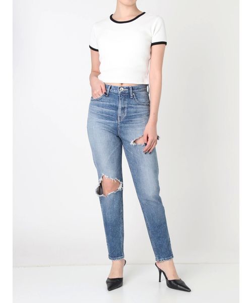 GYDA(ジェイダ)の「サイドダメージペグトップデニムパンツ(デニムパンツ・レディース・ライトブルー/ブルー・SMALL/MEDIUM/X-SMALL)」の14枚目の写真