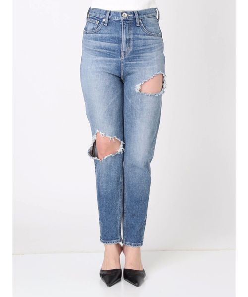 GYDA(ジェイダ)の「サイドダメージペグトップデニムパンツ(デニムパンツ・レディース・ライトブルー/ブルー・SMALL/MEDIUM/X-SMALL)」の15枚目の写真