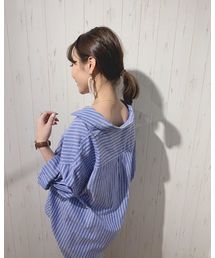 ベルト付き2点セット ビッグシルエットシャツ