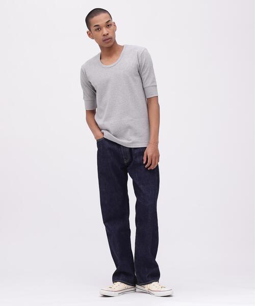 AVIREX（アヴィレックス）の「《DAILY/デイリー》HALF SLEEVE U-NECK T-SHIRT / デイリー 五分袖 Uネック Tシャツ / AVIREX / アヴィレックス（Tシャツ/カットソー・メンズ・グレー/チャコールグレー/ホワイト/ブラック・LARGE/MEDIUM/X-LARGE/SMALL）」の7枚目の写真