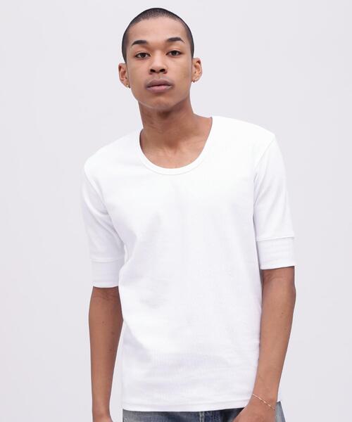 AVIREX（アヴィレックス）の「《DAILY/デイリー》HALF SLEEVE U-NECK T-SHIRT / デイリー 五分袖 Uネック Tシャツ / AVIREX / アヴィレックス（Tシャツ/カットソー・メンズ・グレー/チャコールグレー/ホワイト/ブラック・LARGE/MEDIUM/X-LARGE/SMALL）」の14枚目の写真