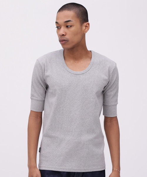 DAILY/デイリー》HALF SLEEVE U-NECK T-SHIRT / デイリー 五分袖