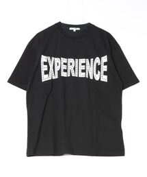 ラインストーンプリント半袖ビッグTシャツ