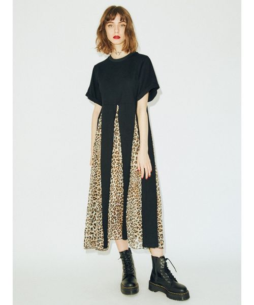 jouetie（ジュエティ）の「アシメブロッキングカットワンピース（ワンピース・レディース・ブラック/その他1/その他2・MEDIUM）」の5枚目の写真