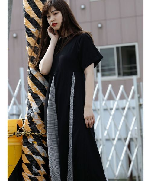 jouetie（ジュエティ）の「アシメブロッキングカットワンピース（ワンピース・レディース・ブラック/その他1/その他2・MEDIUM）」の8枚目の写真