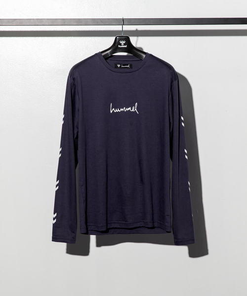 hummel（ヒュンメル）の「hummel(ヒュンメル)ロングスリーブTシャツ（Tシャツ/カットソー・メンズ・ブラック/ホワイト/ネイビー・MEDIUM/LARGE/SMALL）」の11枚目の写真