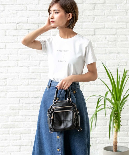 Edit Sheen（エディットシーン）の「ソフトタッチ3wayバッグ（バックパック/リュック・レディース・ブラック/グレー・FREE）」の7枚目の写真