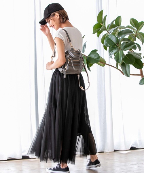 Edit Sheen（エディットシーン）の「ソフトタッチ3wayバッグ（バックパック/リュック・レディース・ブラック/グレー・FREE）」の13枚目の写真