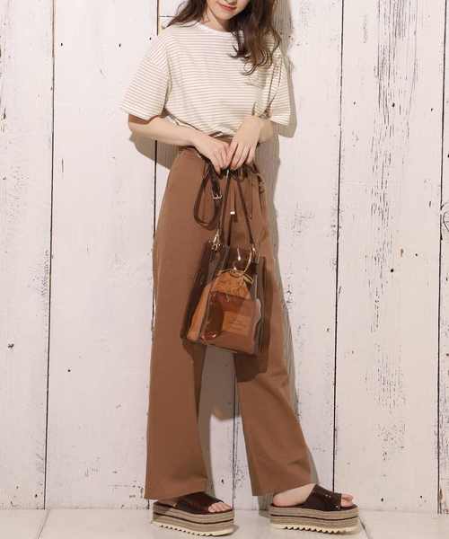 one after another NICE CLAUP（ワンアフターアナザーナイスクラップ）の「ハイウエストリネンワイドパンツ（その他パンツ・レディース・ベージュ/ブラウン/イエロー/アイボリー・FREE）」の8枚目の写真