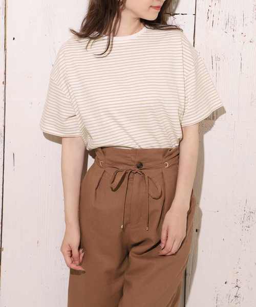 one after another NICE CLAUP（ワンアフターアナザーナイスクラップ）の「ハイウエストリネンワイドパンツ（その他パンツ・レディース・ベージュ/ブラウン/イエロー/アイボリー・FREE）」の10枚目の写真