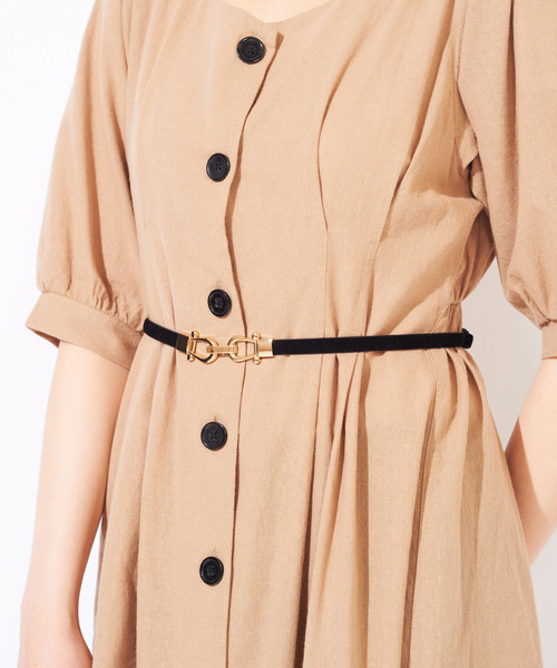 WEGO(ウィゴー)の「WEGO/ビット付スエードベルト(ベルト・レディース・ブラック/ベージュ/ブラウン・FREE)」の2枚目の写真