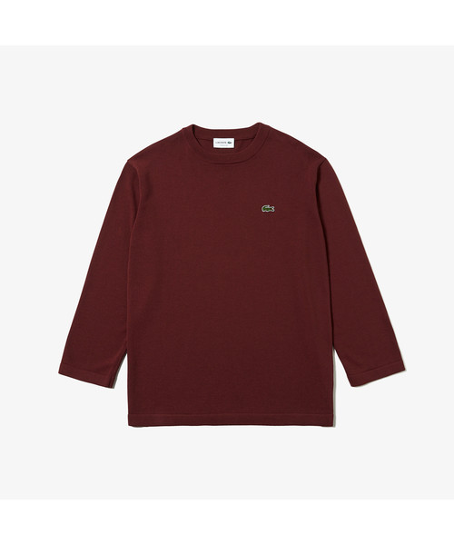 LACOSTE(ラコステ)の「ニットロングスリーブTシャツ(Tシャツ/カットソー・メンズ・ネイビー/オフホワイト/バーガンディー・2/4/3/5)」の6枚目の写真