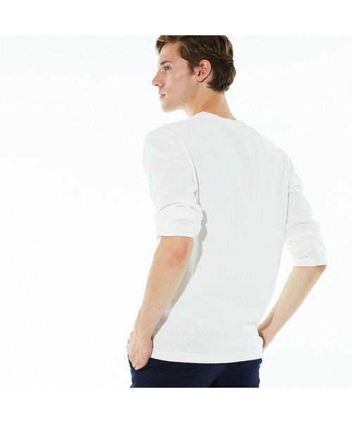LACOSTE(ラコステ)の「ニットロングスリーブTシャツ(Tシャツ/カットソー・メンズ・ネイビー/オフホワイト/バーガンディー・2/4/3/5)」の7枚目の写真