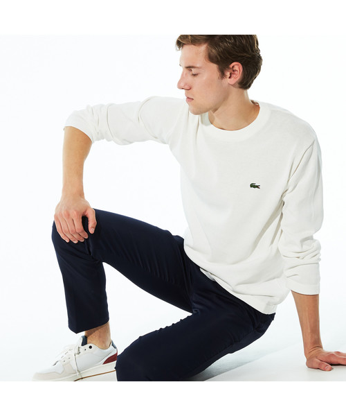 LACOSTE(ラコステ)の「ニットロングスリーブTシャツ(Tシャツ/カットソー・メンズ・ネイビー/オフホワイト/バーガンディー・2/4/3/5)」の8枚目の写真