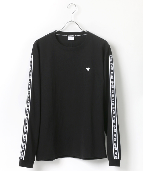 CONVERSE(コンバース)の「CONVERSE/コンバース 袖ロゴラインテープロングスリーブTシャツ(Tシャツ/カットソー・メンズ・ホワイト/ブラック・M/L/XL)」の9枚目の写真