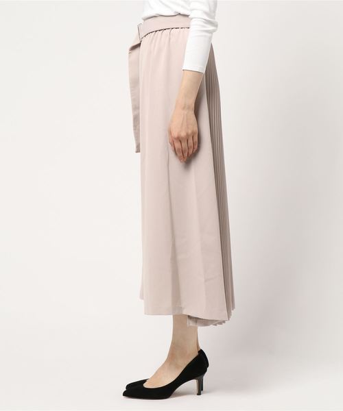 DouDou（ドゥドゥ）の「プリーツ切替スカート（スカート・レディース・ブラック/ベージュ/キャメル・36/38）」の5枚目の写真