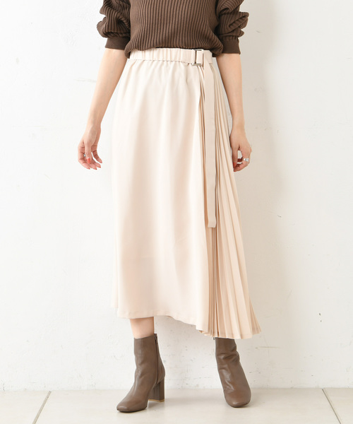 DouDou（ドゥドゥ）の「プリーツ切替スカート（スカート・レディース・ブラック/ベージュ/キャメル・36/38）」の16枚目の写真