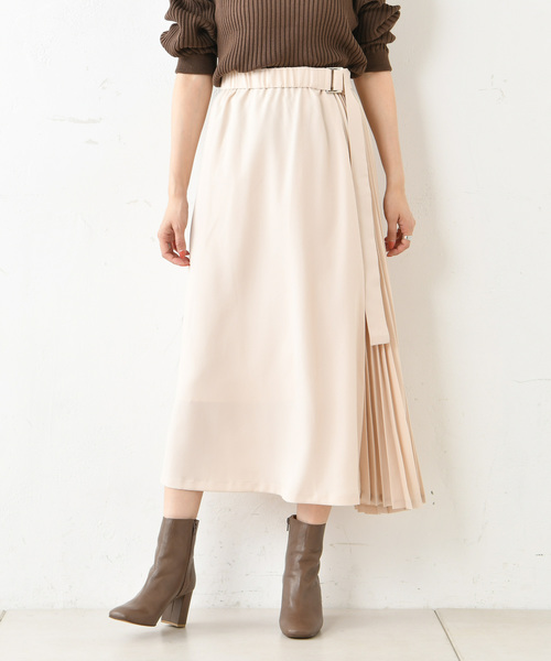 DouDou（ドゥドゥ）の「プリーツ切替スカート（スカート・レディース・ブラック/ベージュ/キャメル・36/38）」の17枚目の写真