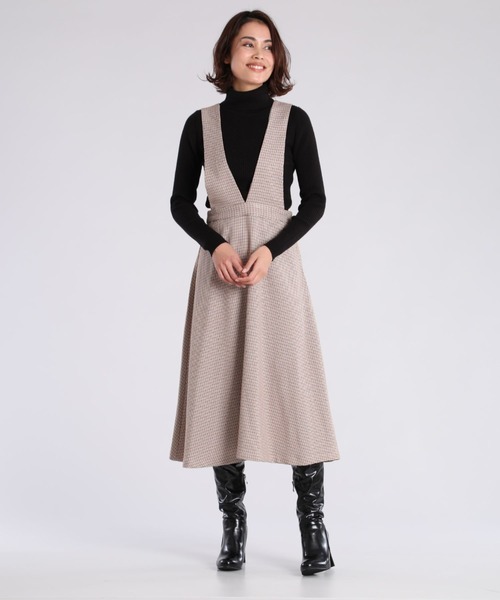 CLEAR IMPRESSION (クリアインプレッション)の「ガンクラブチェック柄ジャンパースカート(スカート)」|イエロー