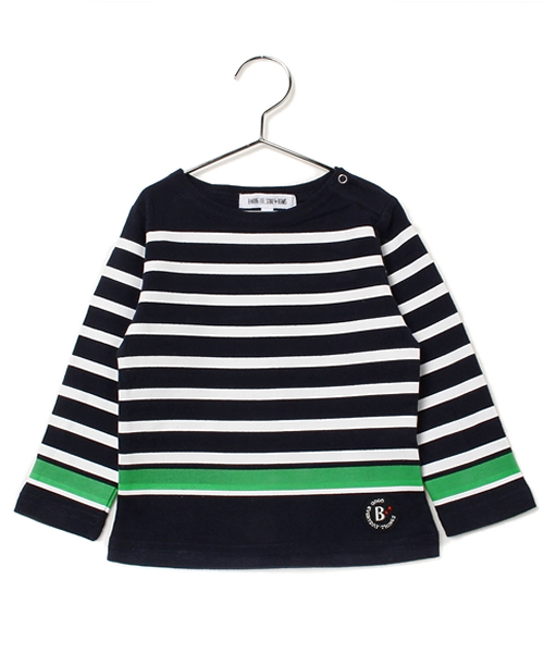 B:MING by BEAMS（ビーミングバイビームス）の「【＜VERY 3月号掲載＞ビーミング by ビームス / パネルボーダー ボートネック 】（Tシャツ/カットソー・キッズ・ホワイト/ネイビー/ライトグレー/その他1・110/130/120/80/100/140/150/90）」の10枚目の写真