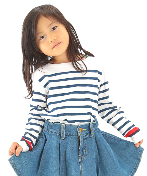 B:MING by BEAMS（ビーミングバイビームス）の「【＜VERY 3月号掲載＞ビーミング by ビームス / パネルボーダー ボートネック 】（Tシャツ/カットソー・キッズ・ホワイト/ネイビー/ライトグレー/その他1・110/130/120/80/100/140/150/90）」の13枚目の写真