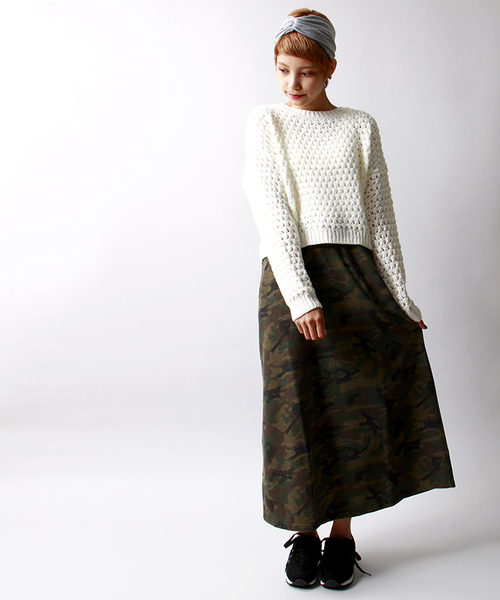 WEGO(ウィゴー)の「WEGO/スウェットマキシスカート(スカート・レディース・ブラック/ブラック系その他/ライトグレー/その他1・FREE)」の4枚目の写真