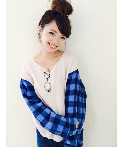 Kastane（カスタネ）の「【Kastane】チェックオーバーブラウス（シャツ/ブラウス・レディース・ブラック/ベージュ・FREE）」の10枚目の写真