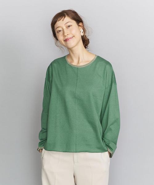 BEAUTY&YOUTH UNITED ARROWS（ビューティーアンドユースユナイテッドアローズ）の「BY ガーゼバックボタンプルオーバーо（Tシャツ/カットソー・レディース・ケリー/ライトピンク/ホワイト・FREE）」の2枚目の写真