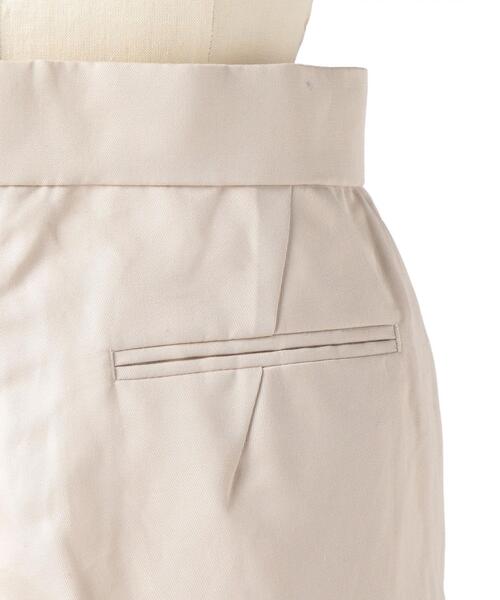 美品　Drawer ドゥロワー ギャバジンベルトパンツ DRAWER 良品 24SS Drawer ドゥロワー コットンシルク ギャバジン