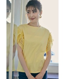 レーススリーブカットTシャツ