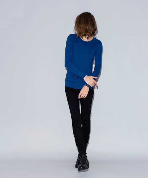 NO ID.（ノーアイディ）の「ラウンドロンT（Tシャツ/カットソー・メンズ・ホワイト/ブラック/グレー/ブルー・1/2）」の6枚目の写真